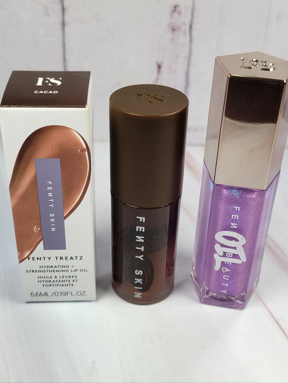 Fenty Treatz Lip Oil & Gloss Bomb Oil Luminizing Lip 'N Oil Gloss Bundle NEW!